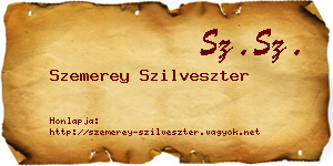 Szemerey Szilveszter névjegykártya