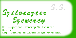 szilveszter szemerey business card